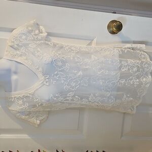 Aeropostale White Sheer Tee